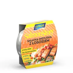 Sałatka indyjska z łososiem